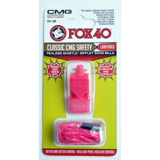 Gwizdek FOX CMG Classic Safety + sznurek 9603-0408 różowy Fox