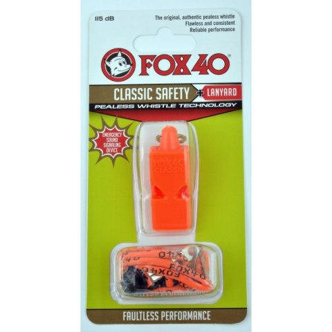 Gwizdek Fox 40 Classic + sznurek 9903-0308 pomarańczowy Fox