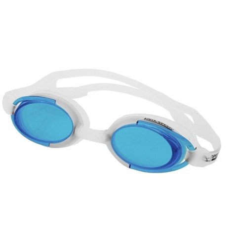Okulary pływackie Aqua-Speed Malibu biało-niebieskie Aqua-Speed