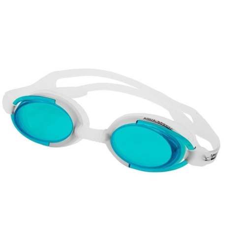 Okulary pływackie Aqua-Speed Malibu biało-zielone Aqua-Speed