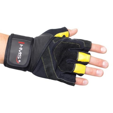 Rękawice na siłownię Black/Yellow HMS RST01 r.L HMS
