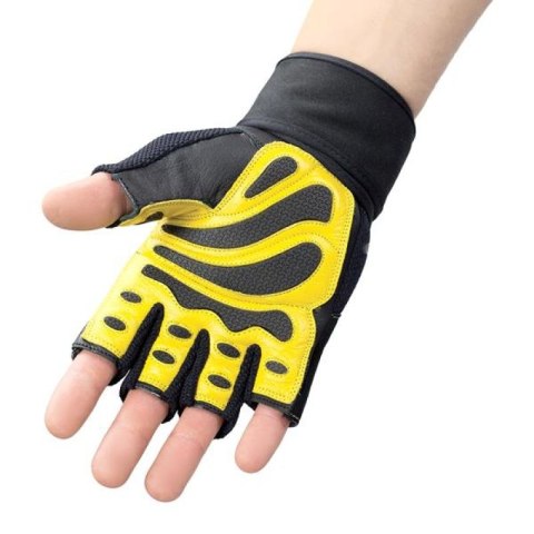 Rękawice na siłownię Black/Yellow HMS RST01 r.S HMS