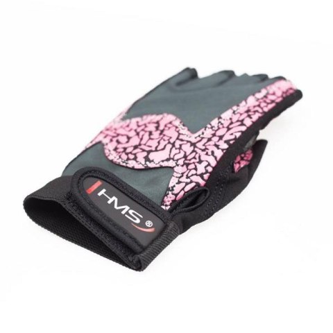 Rękawice na siłownię Pink/Gray W HMS RST03 r.S HMS