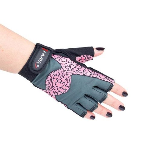 Rękawice na siłownię Pink/Gray W HMS RST03 r.S HMS