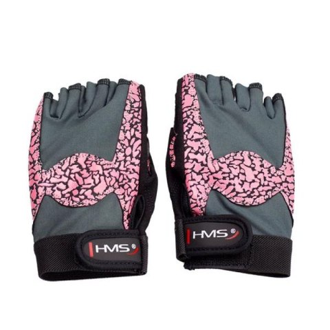 Rękawice na siłownię Pink/Gray W HMS RST03 r.S HMS