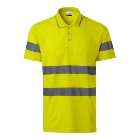 Koszulka polo Rimeck HV Runway M MLI-2V997 fluorescencyjny żółty Rimeck