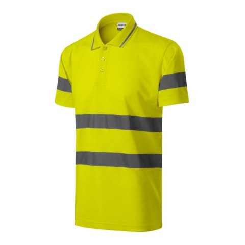 Koszulka polo Rimeck HV Runway M MLI-2V997 fluorescencyjny żółty Rimeck