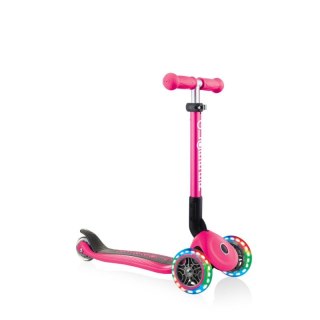 Hulajnoga 3-kołowa Globber Foldable Lights Fuchsia Jr 437-110 Globber