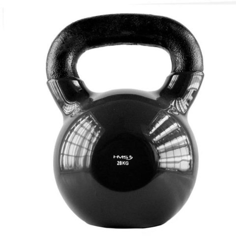 Kettlebell żeliwny pokryty winylem HMS black KNV28 HMS