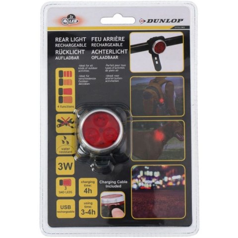 Lampka rowerowa tylna Dunlop 3led SMD 2100593 Dunlop