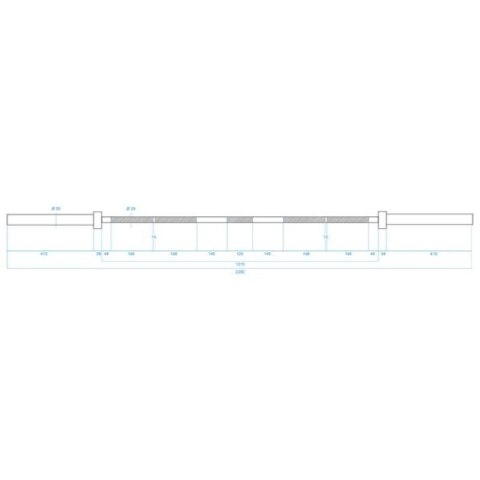 Gryf do crosffitu HMS Premium GCF700 220 cm 20 kg HMS