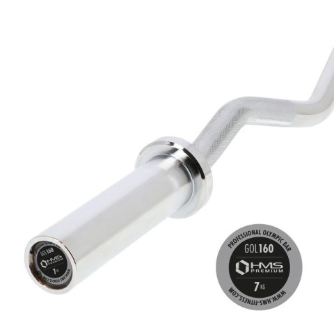 Gryf olimpijski 120cm z zaciskami lock jaw blac GOL160 HMS