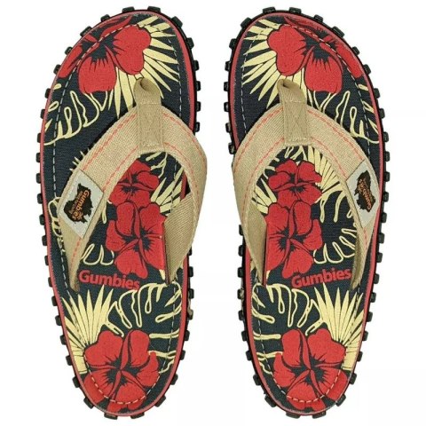 Japonki Gumbies Islander Denim Hibiscus GU-FFISL109 Gumbies