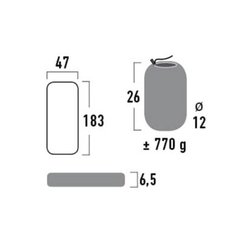 Mata High Peak Tulsa 183x47x6,5cm 41002 High Peak