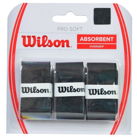 Owijka Wilson Pro Soft Absorbent Overgrip czarna /3szt/ /WRZ4040 Wilson