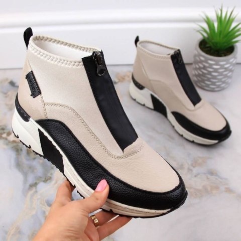 Botki za kostkę Rieker W RKR608 beżowe Big Star