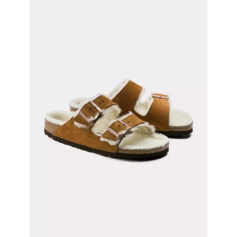 Klapki Birkenstock Arizona Shearling Mink W 1001135 Birkenstock