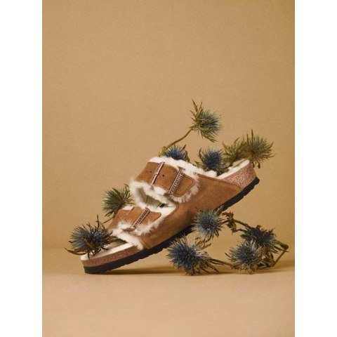 Klapki Birkenstock Arizona Shearling Mink W 1001135 Birkenstock