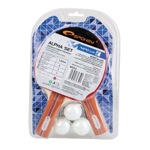 ZESTAW DO PING PONGA SPOKEY ALPHA SET 84352 Spokey