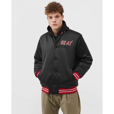 Kurtka Mitchell & Ness NBA Heavyweight Satin Jacket Miami Heat M OJBF3413-MHEYYPPPBLCK Mitchell & Ness