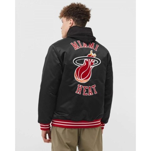 Kurtka Mitchell & Ness NBA Heavyweight Satin Jacket Miami Heat M OJBF3413-MHEYYPPPBLCK Mitchell & Ness