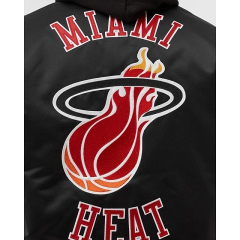 Kurtka Mitchell & Ness NBA Heavyweight Satin Jacket Miami Heat M OJBF3413-MHEYYPPPBLCK Mitchell & Ness