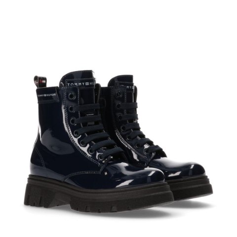 Botki Tommy Hilfiger Lace Up Bootie Blue W T4A5-33040-0775800-800 Tommy Hilfiger