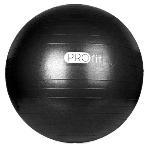 Piłka gimnastyczna PROfit 75cm czarna z pompką DK2102 Inny