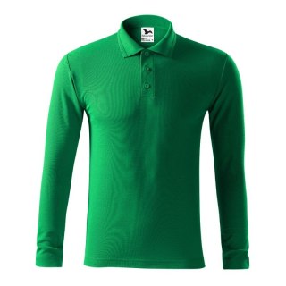 Koszulka polo Malfini Pique Polo LS M MLI-22116 zieleń trawy Malfini