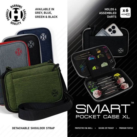 Pokrowiec na rzutki Harrows Smart Case 6 XL SmartcaseXL blue/white Harrows
