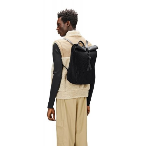 Plecak Rains Rolltop Rusksack Mesh Mini Black W3 13350 01 Rains