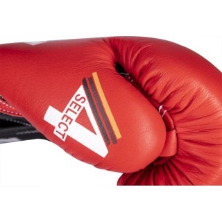 Rękawice bokserskie skórzane TOP TEN RTT-4Select 10 oz czerwono-czarne