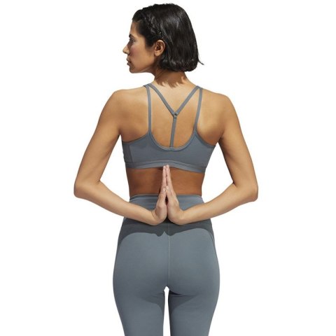 Stanik sportowy damski adidas Coreessentials Medium-Support szary HD7686 Adidas