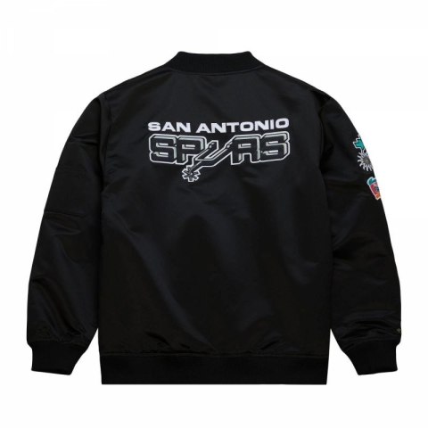 Kurtka Mitchell & Ness Lightweight Satin Bomber San Antonio Spurs M SJKT6599-SASYYPPPBLCK Mitchell & Ness