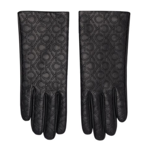 Rękawiczki Calvin Klein Re-lock Debossed Leather Gloves W K60K609975 Calvin Klein