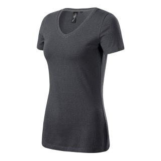 Koszulka Malfini Action V-neck W MLI-70183 light anthracite Malfini