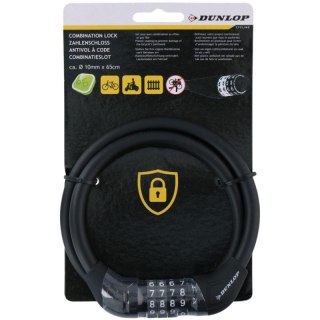 Zapięcie rowerowe Dunlop linka, szyfr 10 mm x 65 cm 1042497 Dunlop