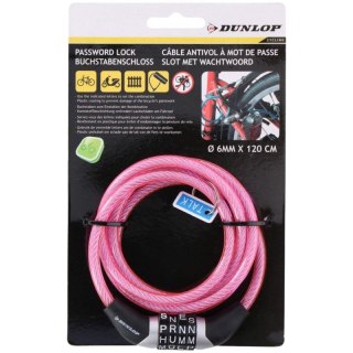 Zapięcie rowerowe Dunlop spiralne,szyfr 0,6x120 cm 1042701 Dunlop
