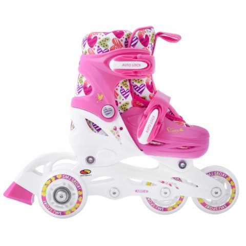 Wrotki Smj Sport Hearts 2w1 + Rolki regulowane HS-TNK-000017130 SMJ