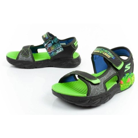 Sandały Skechers Jr 400614L/BKLM Skechers