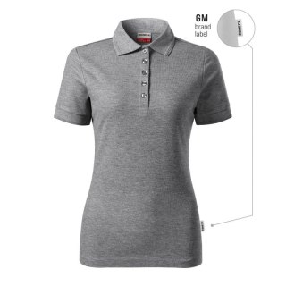 Koszulka polo damska Reserve (ciemnoszary melanż (brand label))