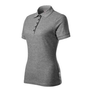 Koszulka polo damska Reserve (ciemnoszary melanż (brand label))