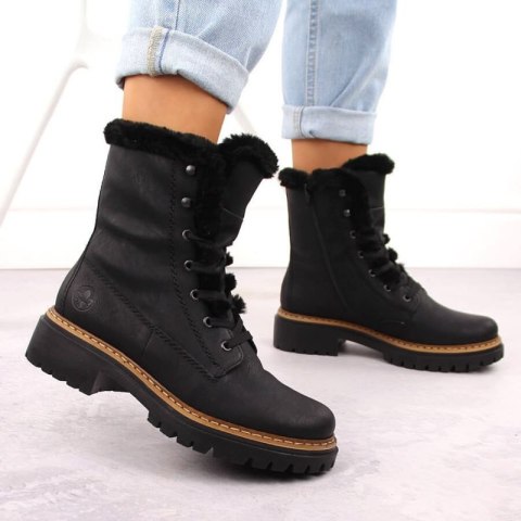 Buty z futerkiem Rieker W 72625-00 RKR714 Rieker