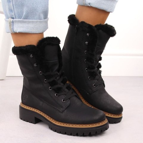 Buty z futerkiem Rieker W 72625-00 RKR714 Rieker