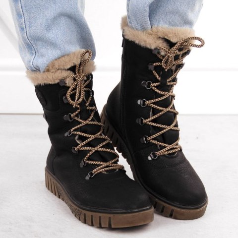 Botki z futerkiem Rieker W Y3424-00 RKR745 Rieker