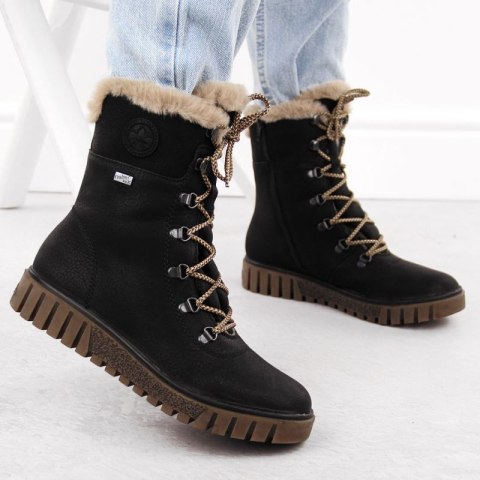 Botki z futerkiem Rieker W Y3424-00 RKR745 Rieker
