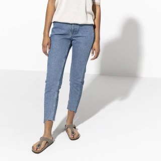 Japonki damskie Birkenstock Gizeh Stone Birko-Flor narrow na wąską stopę szare (0043393) Birkenstock