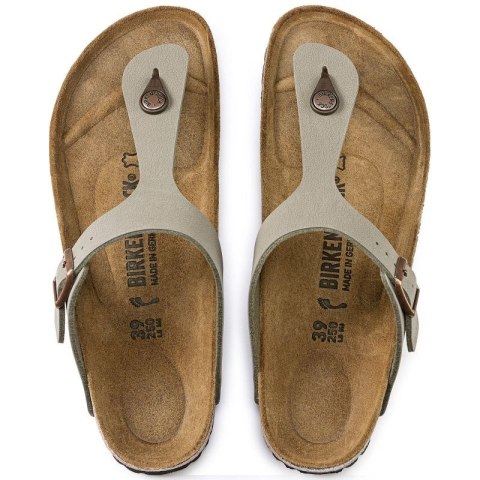 Japonki damskie Birkenstock Gizeh Stone Birko-Flor narrow na wąską stopę szare (0043393) Birkenstock