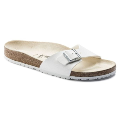 Klapki damskie Birkenstock Madrid Birko-Flor White białe regular szerokie (0040731) Birkenstock