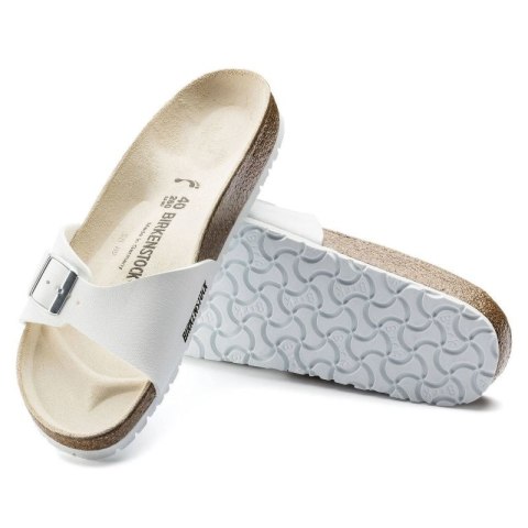 Klapki damskie Birkenstock Madrid Birko-Flor White białe regular szerokie (0040731) Birkenstock